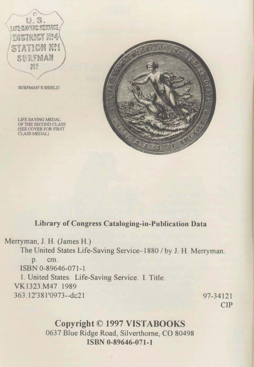 The United States Life-saving Service--1880: predecessor to today's Coast Guard--1880. vist0071q